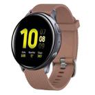 For Samsung Galaxy Watch Active 2 40mm 20mm Diamond Textured Silicone Watch Band(Brown) - 1