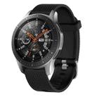 For Samsung Galaxy Watch 42mm 20mm Diamond Textured Silicone Watch Band(Black) - 1