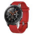 For Samsung Galaxy Watch 42mm 20mm Diamond Textured Silicone Watch Band(Red) - 1