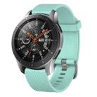 For Samsung Galaxy Watch 42mm 20mm Diamond Textured Silicone Watch Band(Teal) - 1