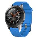 For Samsung Galaxy Watch 42mm 20mm Diamond Textured Silicone Watch Band(Sky Blue) - 1