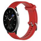 For Amazfit GTR Mini 20mm Diamond Textured Silicone Watch Band(Red) - 1