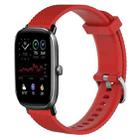 For Amazfit GTS 4 Mini 20mm Diamond Textured Silicone Watch Band(Red) - 1