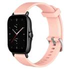 For Amazfit GTS 2E 20mm Diamond Textured Silicone Watch Band(Pink) - 1