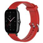 For Amazfit GTS 2E 20mm Diamond Textured Silicone Watch Band(Red) - 1