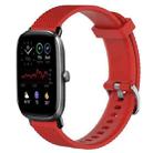 For Amazfit GTS 2 Mini 20mm Diamond Textured Silicone Watch Band(Red) - 1