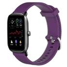 For Amazfit GTS 2 Mini 20mm Diamond Textured Silicone Watch Band(Purple) - 1