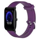 For Amazfit Pop 20mm Diamond Textured Silicone Watch Band(Purple) - 1