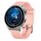 For Huawei Watch GT3 Pro 43mm 20mm Diamond Textured Silicone Watch Band(Pink) - 1