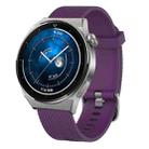 For Huawei Watch GT3 Pro 43mm 20mm Diamond Textured Silicone Watch Band(Purple) - 1