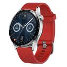 For Huawei Watch GT3 42mm 20mm Diamond Textured Silicone Watch Band(Red) - 1