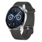 For Huawei Watch GT3 42mm 20mm Diamond Textured Silicone Watch Band(Dark Grey) - 1