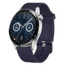 For Huawei Watch GT3 42mm 20mm Diamond Textured Silicone Watch Band(Midnight Blue) - 1