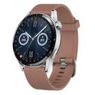 For Huawei Watch GT3 42mm 20mm Diamond Textured Silicone Watch Band(Brown) - 1