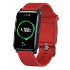 For Honor Watch ES 20mm Diamond Textured Silicone Watch Band(Red) - 1