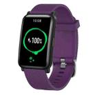 For Honor Watch ES 20mm Diamond Textured Silicone Watch Band(Purple) - 1