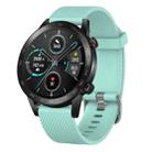 For Honor MagicWatch2 42mm 20mm Diamond Textured Silicone Watch Band(Teal) - 1