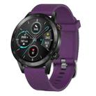 For Honor MagicWatch2 42mm 20mm Diamond Textured Silicone Watch Band(Purple) - 1