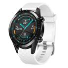 For Huawei Watch GT2 42mm 20mm Diamond Textured Silicone Watch Band(White) - 1