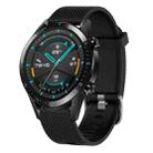 For Huawei Watch GT2 42mm 20mm Diamond Textured Silicone Watch Band(Black) - 1