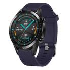 For Huawei Watch GT2 42mm 20mm Diamond Textured Silicone Watch Band(Midnight Blue) - 1