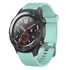 For Huawei Watch 2 20mm Diamond Textured Silicone Watch Band(Teal) - 1