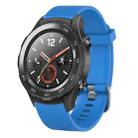 For Huawei Watch 2 20mm Diamond Textured Silicone Watch Band(Sky Blue) - 1