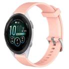 For Garmin Forerunner 265S 18mm Diamond Textured Silicone Watch Band(Pink) - 1