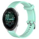 For Garmin Forerunner 265S Music 18mm Diamond Textured Silicone Watch Band(Teal) - 1