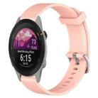 For Garmin Forerunner 255S 18mm Diamond Textured Silicone Watch Band(Pink) - 1