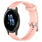 For Garmin Venu 2S 18mm Diamond Textured Silicone Watch Band(Pink) - 1