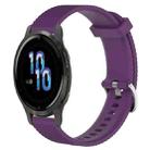 For Garmin Venu 2S 18mm Diamond Textured Silicone Watch Band(Purple) - 1