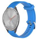 For Garmin Vivomove 3S 18mm Diamond Textured Silicone Watch Band(Sky Blue) - 1