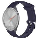 For Garmin Vivomove 3S 18mm Diamond Textured Silicone Watch Band(Midnight Blue) - 1