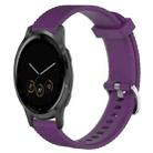 For Garmin Vivoactive 4S 18mm Diamond Textured Silicone Watch Band(Purple) - 1