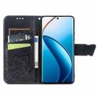 For Realme 12 Pro Butterfly Love Flower Embossed Leather Phone Case(Black) - 3
