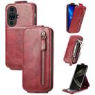 For Huawei Nova 11 Pro Zipper Wallet Vertical Flip Leather Phone Case(Red) - 1