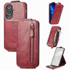 For Huawei Nova 11 Zipper Wallet Vertical Flip Leather Phone Case(Red) - 1