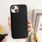 For iPhone 15 Litchi Texture All-inclusive Shockproof Phone Case(Black) - 1