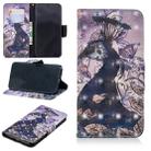 3D Colored Drawing Pattern Horizontal Flip Leather Case for iPhone 6&6s, with Holder & Card Slots & Wallet(Peacock) - 1