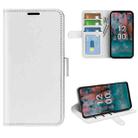 For Nokia C12 R64 Texture Horizontal Flip Leather Phone Case(White) - 1