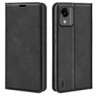 For Nokia C110 Retro-skin Magnetic Suction Leather Phone Case(Black) - 1