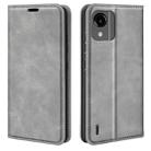 For Nokia C110 Retro-skin Magnetic Suction Leather Phone Case(Grey) - 1