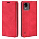 For Nokia C110 Retro-skin Magnetic Suction Leather Phone Case(Red) - 1