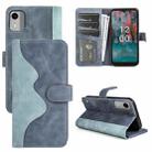 For Nokia C12 Stitching Horizontal Flip Leather Phone Case(Blue) - 1