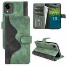 For Nokia C110 Stitching Horizontal Flip Leather Phone Case(Green) - 1