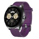 For Huawei Watch GT3 46mm 22mm Diamond Textured Silicone Watch Band(Brown) - 1