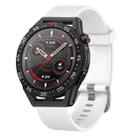 For Huawei Watch GT Runner 22mm Diamond Textured Silicone Watch Band(White) - 1