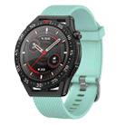 For Huawei Watch GT Runner 22mm Diamond Textured Silicone Watch Band(Sky Blue) - 1