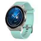 For Huawei Watch 4 Pro 22mm Diamond Textured Silicone Watch Band(Sky Blue) - 1